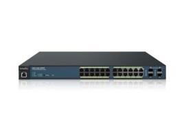 Switch gerenciado ENGENIUS Ews1200-28Tfp L2/L3 Gigabit Ethernet 10/100/1000 Power Over Ethernet Poe 1U preto