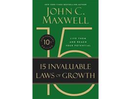 Livro 15 Invaluable Laws of Growth de John C Maxwell (Inglês - Capa Dura)