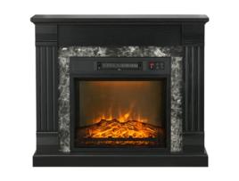 Lareira Eétrica Metal HOMCOM  ABS e Melamina de Madeira cor Preto 80x21 6x67 8 cm
