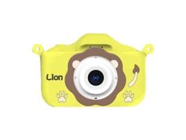 Câmera Infantil TRUMTW X8S Amarela Câmeras Duplas Frontal e Traseira Sem Cartão