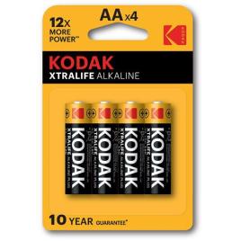 Pilhas Kodak Xtralife Alcalina AA LR06 - 4 Uni.