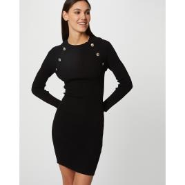 Morgan Vestido-camisola em malha fina, gola redonda