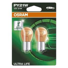 Lâmpada para Automóveis OS7507ULT-02B  OS7507ULT-02B PY21W 21W 12V (2 Peças)