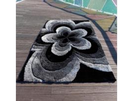 Tapete CARVING (170 x 240 - Poliéster - Cinzento)