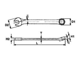 Chave combinada TENGTOOLS 72672983 70 mm 600570