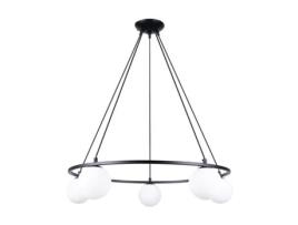 Lustres Yoli de Aço/Vidro Preto 98X80X80Cm SOLLUX LIGHTING