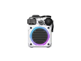 Alto-Falante Bluetooth Portátil MUZEN Cyber Cube Standard Rgb Branco