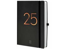 Agenda FINOCAM CAPRI FA5 Preto A5 14,8 x 21 cm 2025