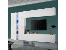 Armário de Parede de Tv Moderno 2 Móveis Branco Moderno Joy Twin WEB FURNITURE