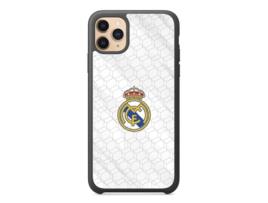 Capa Oficial REAL MADRID Branca Equipe para iPhone 11 Pro Max - PhoneCases3D (3D TPU Preta Protetora - Branco)