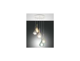 Lustre Pendente Lila Led em Metal e Vidro Borossilicato 3481-49-362 FABAS LUCE