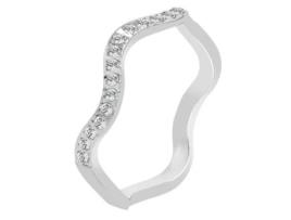 AKZENT Anel Mulher Prateado em Aço Inoxidável  Tam.60  0429