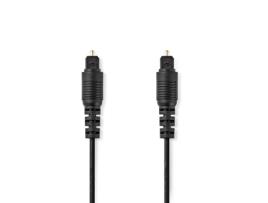 Optical Audio Cable Toslink Male Toslink Male 10.0 M Round Pvc Black Label NEDIS