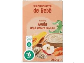 Infantil Farinha Láctea Aveia Maçã Abóbora e Cenoura 6M CONTINENTE DO BEBÉ