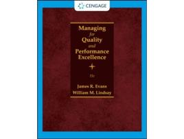 Livro Managing for Quality and Performance Excellence de James R Evans e William M Lindsay (Inglês - Capa Dura)