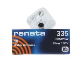 RENATA 335 Sr512Sw 1Pack X 10Pcs Prata 1 55V Bateria de Relógio Feita na Suíça