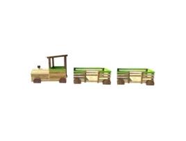 Parque Infantil Masgames Trem Pinxo: Locomotiva 2 Carros MASGAMES OUTDOOR GAMES