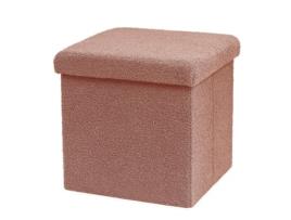 BANQUETA FLURRY MY DEKOR ROSA 38X38X38 CM