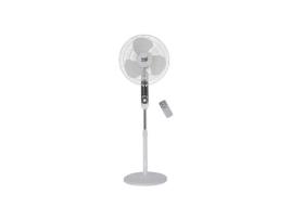 Ventilador de Pé Calma White 3 Velocidades 45W.3 Lâminas 43 D com Temporizador Remoto 0 5H-7 5H FABRILAMP FABRILAMP