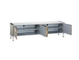 Movel Tv FURNLUX PREMIUM Stilig Branco Madeira de Engenharia 200X40X55 Cm