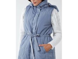 Colete de Mulher BLUE VANILLA Quilted Belted Poliéster Preto (M)