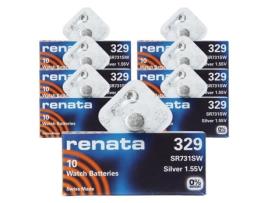 RENATA 329 Sr731Sw 7Pack X 10Pcs = 70 Prata 1 55V Bateria de Relógio Fabricada na Suíça