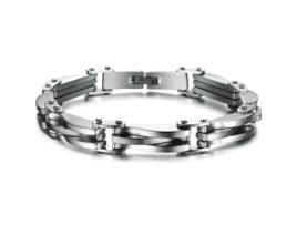 Pulseira Masculina de Punho Unissex Fantasia Diamante Mão Corrente Pulseira Elos Italianos em Bolsa de Aço Inoxidável OIDEA