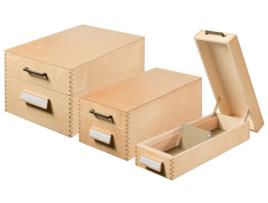 Caixa de Índice de Madeira HAN para 1.500 Cartões Paisagem A7