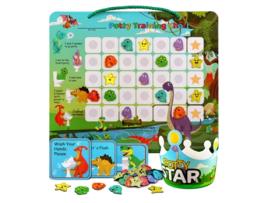 Tabela de Treino de Penico Do Dinossauro e 35 Autocolantes Magnéticos PUTSKA