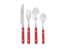 Conjunto de Talheres GIMEL 24 Peças Vermelho