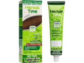 Creme de Coloração Pronto para Usar Creme Colorante com Extrato de Henna Natural Brown Nr.10 HERBAL TIME