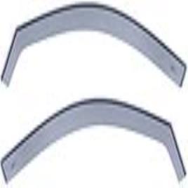 Defletor de vento DGA 02010 Frontal Interior (2 pcs)
