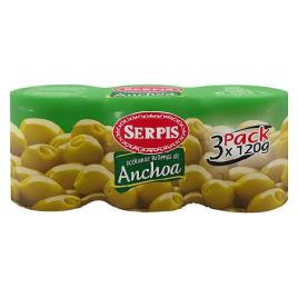 Azeitonas Serpis Recheado com Anchovy (3 x 50 g)