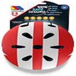 Capacete Infantil Moltó Branco Vermelho 48-53 cm