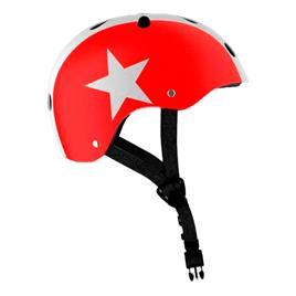 Capacete Infantil Moltó Branco Vermelho 48-53 cm