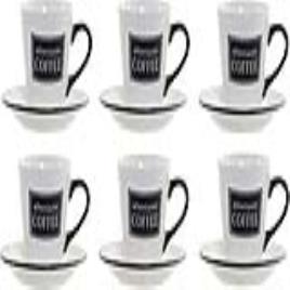 Conjunto de Chávenas de Café  Metal Grés (180 ml) (6 pcs)