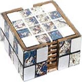 Base para Copos  Resina Madeira MDF (6 pcs)