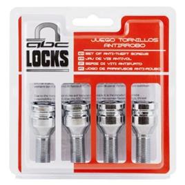 Parafusos Anti-roubo BC Corona 12x125 L24 17/19 Prata (4 uds)