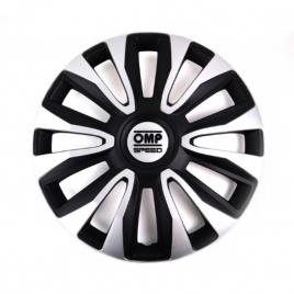 Tapacubos OMP Magnum Speed Preto Prateado 16