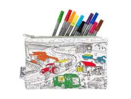 Conjunto para Colorir e Aprender para Crianças Rodas de Trabalho EAT SLEEP DOODLE