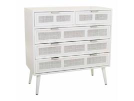 Consola de madera blanca 80x39.5x81h cm