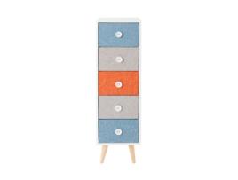 Cômoda REBECCA MOBILI Elleboro Multicolorido 88X25X25 Cm