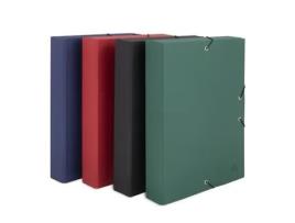 Pack 4 Pastas de Projeto 34x23,5x5cm, elásticos, para uso A4, escolar e escritório QUIJOTE PAPER WORLD