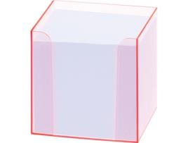 Caixa de Notas FOLIA Luxbox com Bordas Claras Rosa Equipada