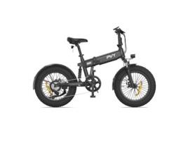 Bicicleta Elétrica Turbo Motor 250W Bateria 48V13Ah Rodas de 20 Freios a Disco Mecânicos Cinza PVY