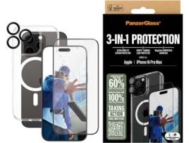 Película de Vidro para Ecrã e Película de Cámera PANZERGLASS 3 em 1 para iPhone 16 6.9' Pro