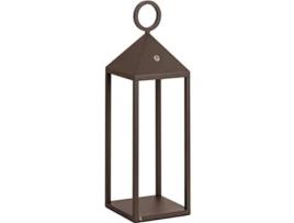 Lanterna Moderna Led Picnic 2.2W Ip54 Recarregável e Regulável H. 47Cm Corten ROSSINI ILLUMINAZIONE