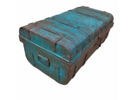 Mala decorativa ALEXANDRA HOUSE LIVING Azul Ferro Estilo artesanal 36 x 19 x 66 cm