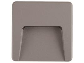 Luz de Parede Quadrada Led 3W Ip65 Sun 120X120Mm VITO LIGHTING