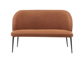 Sofá de 2 lugares BELIANI Osby de Poliéster Castanho 130x49x85